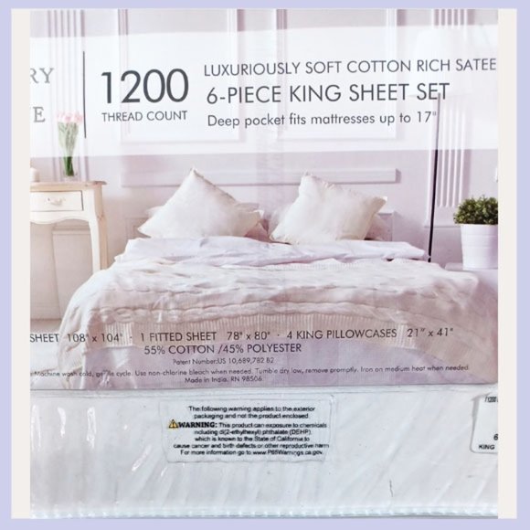 Luxury Estate Bedding Luxury Estate 20 Count Cotton Sateen King